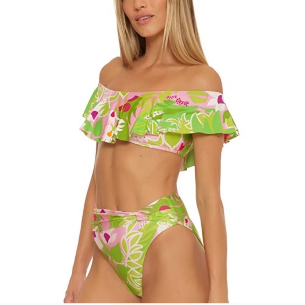 NWT TRINA TURK LAPALMA OFF SHOULDER BANDEAU BOTTOM ONLY SIZE 8